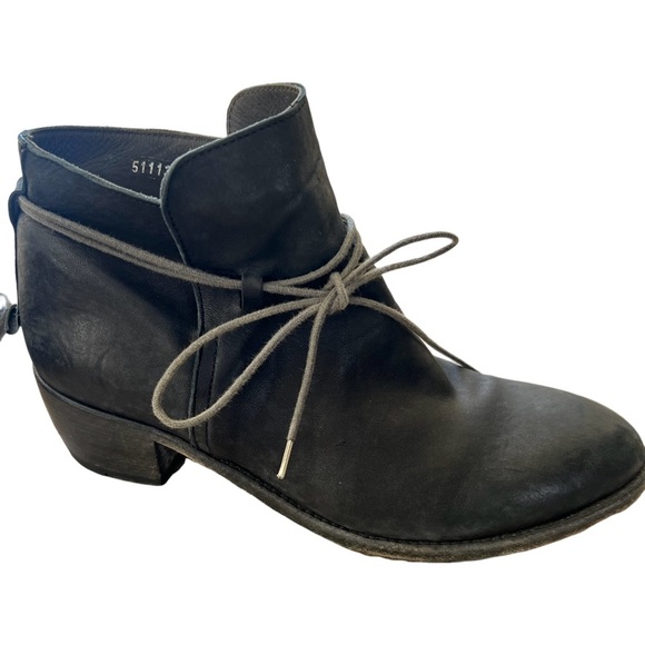 SHOTO ITALY Leather Ankle Boots in Black Size 40.5 - Picture 3 of 11